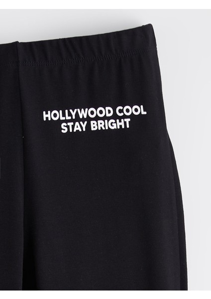 Yeni Sezon Beli Lastikli Baskılı Ispanyol Paça Kız Çocuk Tayt fiyatları