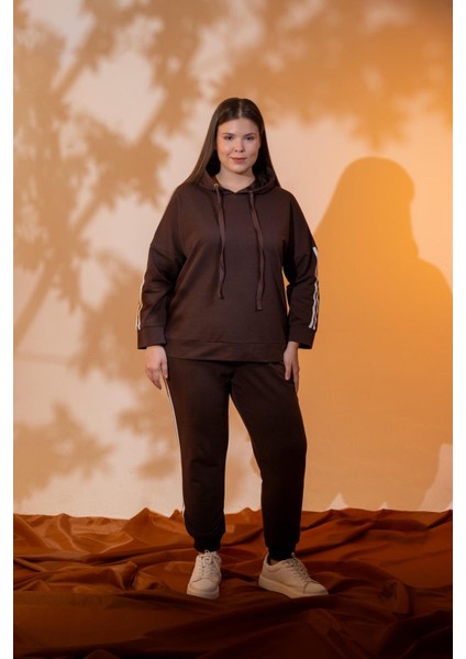 Büyük Beden Kapüşonlu 2 Iplik Eşofman Takım fiyatları