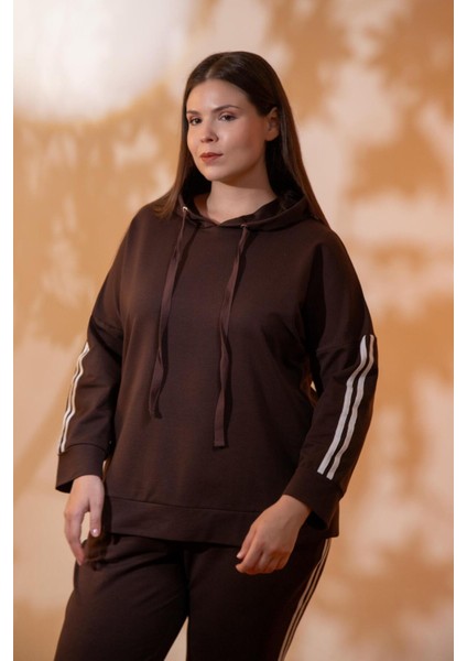 Büyük Beden Kapüşonlu 2 Iplik Eşofman Takım