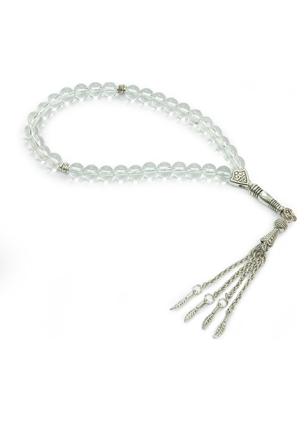 10 Adet 33LÜ Hac Umre Hediyelik Tesbih - Şeffaf Beyaz fırsatları