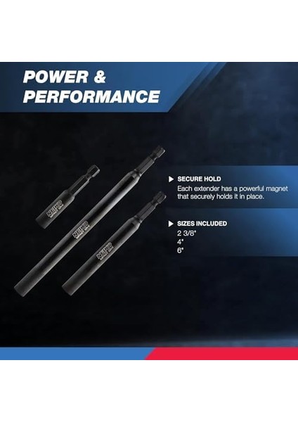 11403A Manyetik Uç Tutucu Seti | 3 Parça - 2-3/8, 4 ve 6 | Premium Cr-V Çelik | 1/4 Inç Altıgen Şaft Tasarımı modelleri