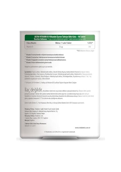 Ultra Vitamin D3 96 Tablet