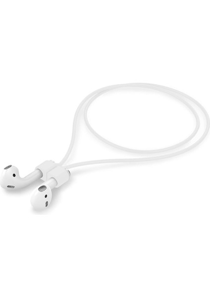 ile Uyumlu Kulaklık Askısı Boyunluk Aparatı Mıknatıslı Airpods Uyumlu Kulaklık Askısı (Beyaz)
