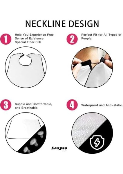 Easyso Max Erkek Sakal Önlüğü, En Iyi Hediye, Tıraş Örtüsü, Lavabo Için Sakal Tıraş Önlüğü, Pratik Sakal Düzeltme Önlüğü, Berber Pelerini, Sakal Silindiri Büyük Boy/vantuzlu/- Beyaz modelleri