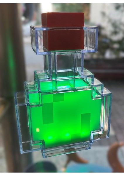 Minecraft Iksir Model Çok Renkli Şarjlı Masa/gece Lambası AD49951