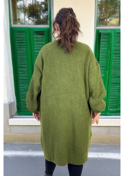 Selanik Örgü Balon Kol Büyük Beden Kadın Triko Kazak Tunik fiyatları