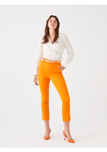 Yeni Sezon Kadın Standart Fit Düz Pantolon