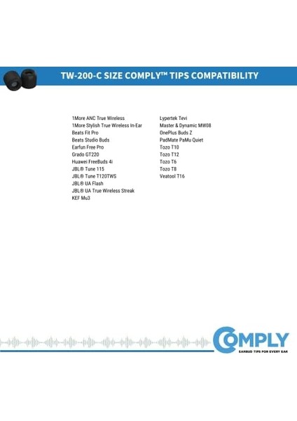 Truegrip Pro TW-200-C Space A40, Momentum 1/2 & Cx Tw, & Dynamic MW08, Final ZE3000, Ath-Twx9, T10/T6/T12 ve Daha Fazlası - Yrd, 3 Çift, fiyatları