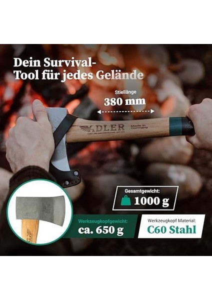 Yankee Balta 650GR, Ağaç Sap 38CM, Yeşil/siyah fiyatları