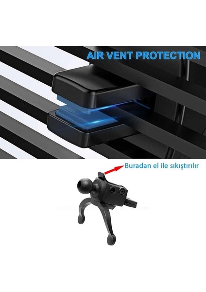 NR80 Araç Içi Havalandırma Kilitlenebilir Ayaklı Sağlam Telefon Tutucu Tek El Kullanım fiyatları