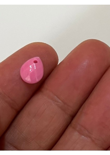 Pembe Rengi Oya, Abiye, Takı, Örgü Plastik Gözyaşı Damla Boncuk. 25GR. Tahmini 195 Adet. modelleri