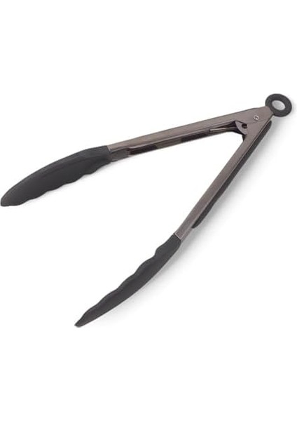 Mutfak Maşası Yemek Salata Barbekü Kızartma Maşası, Dayanıklı Paslanmaz Çelik Saplı Silikon Yemek Maşası 3 Renk Seçeneği (Gri-Krem-Bej) (Gri) fiyatları