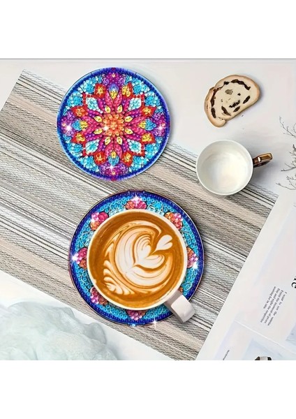 5 D Kendin Yap Bardak Altlığı 8 Li Standsız Elmas Mozaik Boyama Seti fiyatları