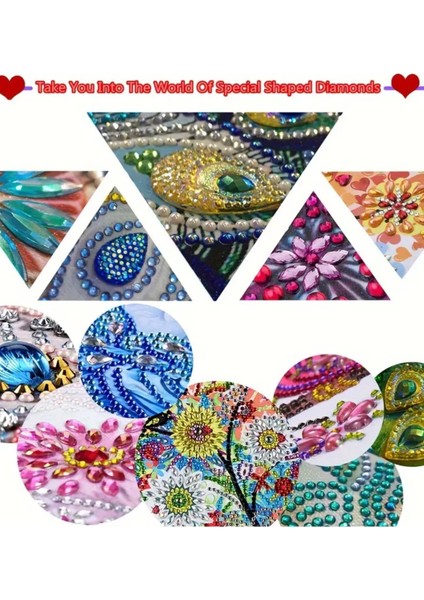 5 D Kendin Yap Bardak Altlığı 8 Li Standsız Elmas Mozaik Boyama Seti