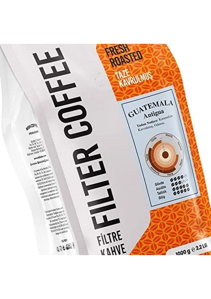 Nish Filtre Kahve Guatemala Antigua 1 Kg-Öğütülmüş