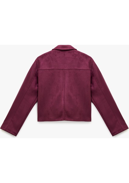 Çıtçıt Düğmeli Cep Detaylı Klasik Yaka Uzun Kollu Suni Süet Gömlek fiyatları