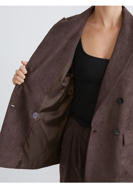 Yeni Sezon Kruvaze Yaka Kadın Kadife Blazer Ceket fırsatları