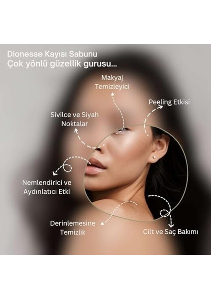 Dionesse 100% Doğal Kayısı Sabunu 120 gr | Sivilce ve Siyah Nokta Giderici, Yüz ve Saç Bakımı Için Aromaterapik Sabun