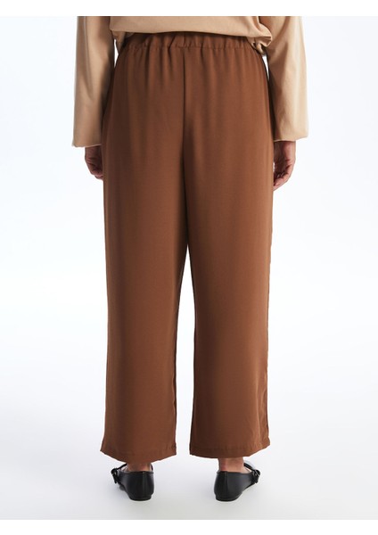Yeni Sezon Beli Lastikli Düz Geniş Paça Kadın Pantolon fırsatları