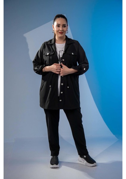 Kadın 3330398 Büyük Beden 3'lü Siyah Takım fiyatları