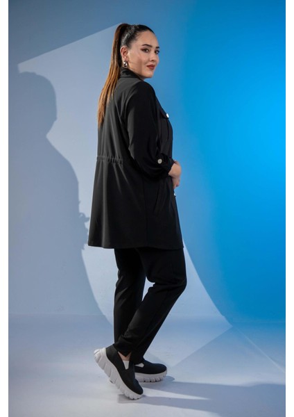 Kadın 3330398 Büyük Beden 3'lü Siyah Takım