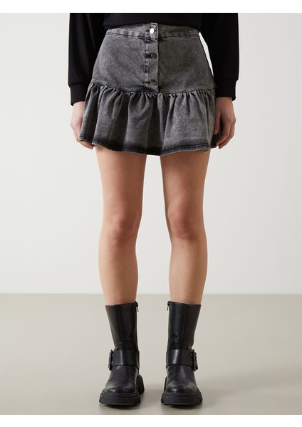 Yeni Sezon Standart Fit Kadın Jean Etek fiyatları