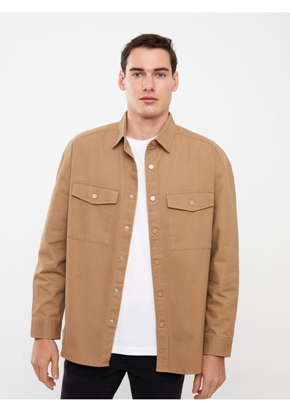 Yeni Sezon Rahat Kalıp Uzun Kollu Gabardin Erkek Gömlek Ceket fiyatları