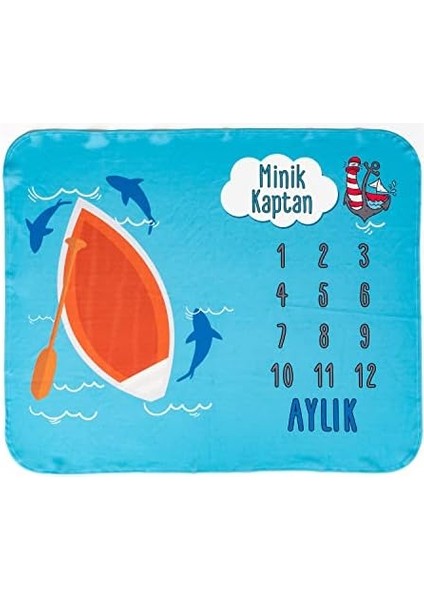 Küçük Denizcilere Hediye Bebek Fotoğraf Battaniyesi Seti Aylık Çekim Battaniye fiyatları