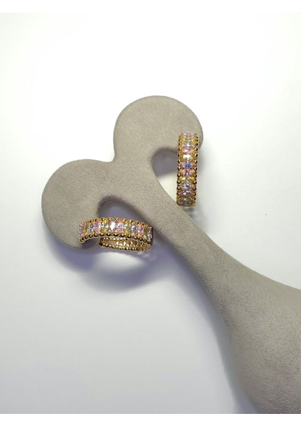 Çelik Mix Renk Zirkon Taşlı Markiz Kesim Su Yolu Halka Küpe Abiye Günlük Şık fiyatları