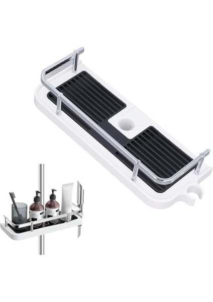 Rafı, Duş Başlığı Tutucusu, Dayanıklı Şampuan ve Sabunluk Rafı, Düzenleyici, Duş Rayı Için Gümüş, Organizer, Çok Amaçlı, fiyatları
