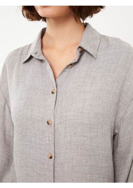 Yeni Sezon Düz Uzun Kollu Kadın Gömlek Elbise fırsatları