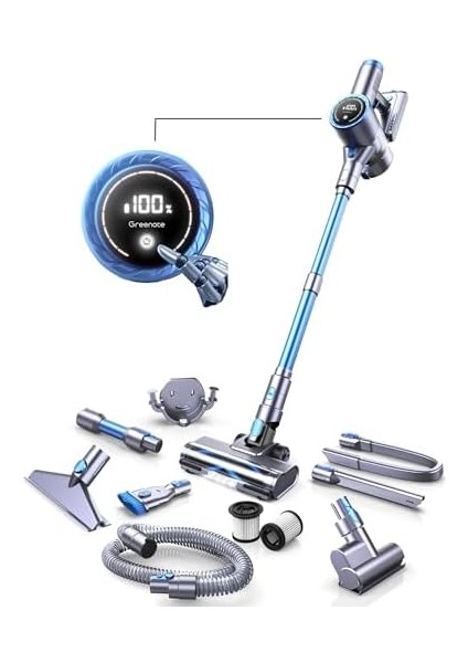 GSC60 Akülü Elektrikli Süpürge 33KPA, 10'u 1 Arada Çok Aksesuarlı Süpürge, 40 Dakikaya Kadar Çalışma Süresi, Kontrol Ekranlı Ekran,yatak Fırçası Ile, Esnek Uzatma Hortumu, Büyük Toz Haznesi fiyatları