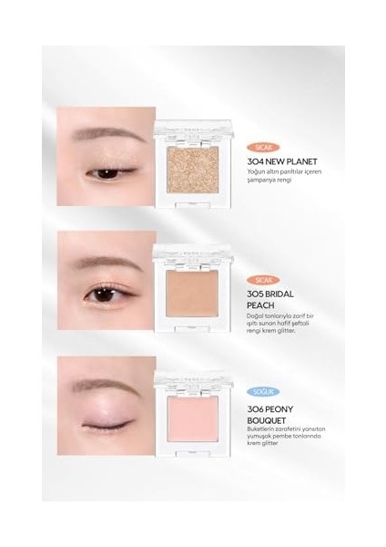 Mıssha Modern Shadow Simli 302 Summer Fizz Far 2g modelleri