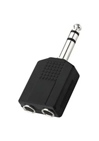 6.3 mm Jack Çoğaltıcı 6.3 mm Erkek 2x 6.3 mm Dişi Jack Gitar Jack Çoğaltıcı