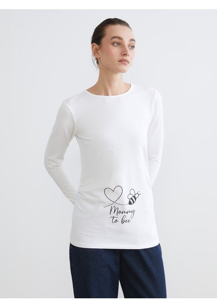 Yeni Sezon Bisiklet Yaka Baskılı Kadın Tişört fırsatları