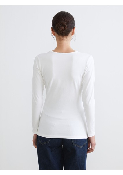 Yeni Sezon Bisiklet Yaka Baskılı Kadın Tişört indirimleri