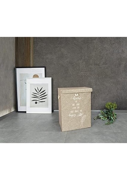 Çamaşır Sepeti Kirli Çamaşır Torbası Çamaşır Sepet Keçe Kapaklı Çok Amaçlı Kutu Sepet Oyuncak Saklama Sepeti (55X40X30 Cm) fiyatları