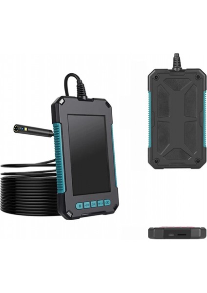 Ekranlı Çift Kameralı 10 mt Hafıza Kart Destekli Sert Kablo Yılan Endoskop Kamera 5.5 mm 4.3 Inc fiyatları