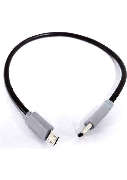 Type-C To Mikro USB Kablosu, USB Tip C - Mikro B Otg Kablosu Erkek - Erkek Şarj Veri Iletimi, 30 Santimetre Kablo (ZR796-30CM Kablo)