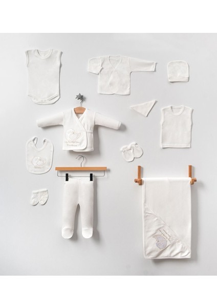 Unisex 10 Parca Yeni Doğan Hastane Çıkışı Zıbın Set Kuğu Nakışlı fiyatları