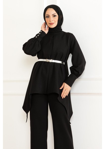 Kemer Detaylı Takım Siyah MSW19001-1 fiyatları