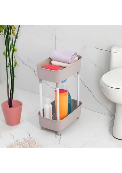 1130 Iki Katlı Raf - Çok Amaçlı Mutfak Düzenleyici Organizer - Cappuccino fiyatları