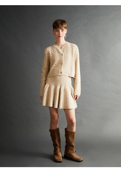 Yeni Sezon Beli Lastikli Kadın Triko Etek fiyatları