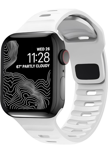 42-44 - 45-49 mm ile Uyumlu Dynamic Serisi Silikon Kordon, Güçlendirilmiş Silikon ile Uzun Ömürlü Kullanım ve Şık Tasarım Kordon