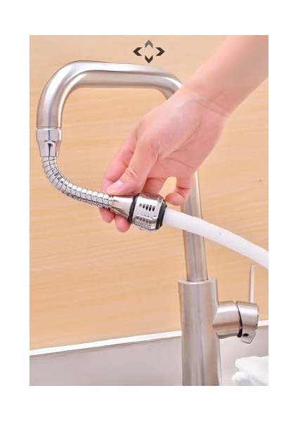 Hortumlu Esnek Su Tasarruflu 2 Modlu Musluk Başlığı, Ayarlanabilir Akış ve Yön, Montaj, Dayanıklı Tasarım modelleri