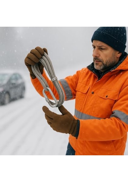 Çelik Çekme Halatı, 3,5 Metre, 6‑8 mm Kalınlık, Izoleli, Dayanıklı Araç Kurtarma Halatı, Oto Yük Çekme Halatı, Güvenli ve Uzun Ömürlü Kullanım modelleri