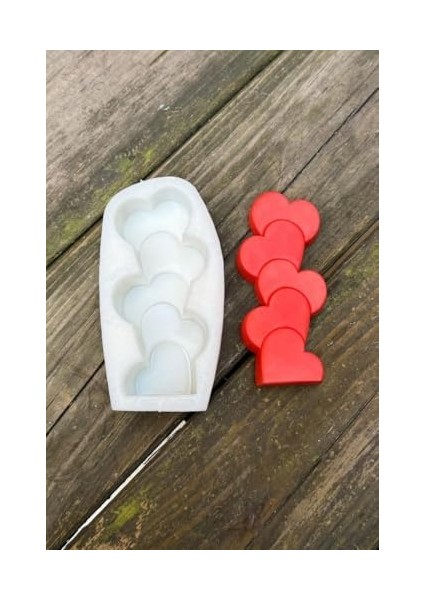 Concept Kalp Sütun Tekli Silikon Mum Kalıbı modelleri