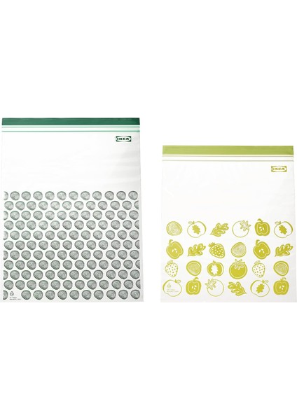 Plastik Torba, 30 Adet Paket, Şunlardan Oluşur: 15 Torba 6 L (28,5 x 41 Cm) ve 15 Torba 4,5 L (27 x 34 Cm), Tekrar Kullanılabilir, Çünkü Tekrar Kapatılabilir