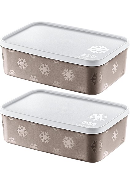 2'li Set No Frost Saklama Kabı Terra 1600 ml