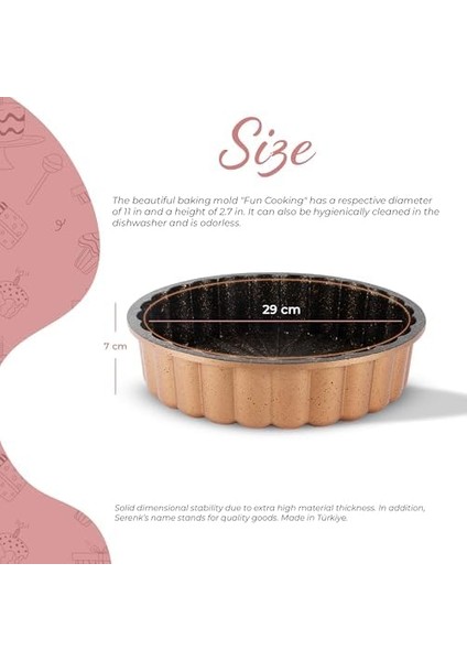 Fun Döküm Granit Kaplama Tart Kalıbı 28 cm Sarı modelleri